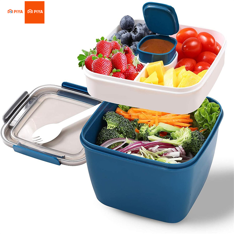 Food Storage With Compartments - Wadah Makan Siang Salad Portabel Mangkuk