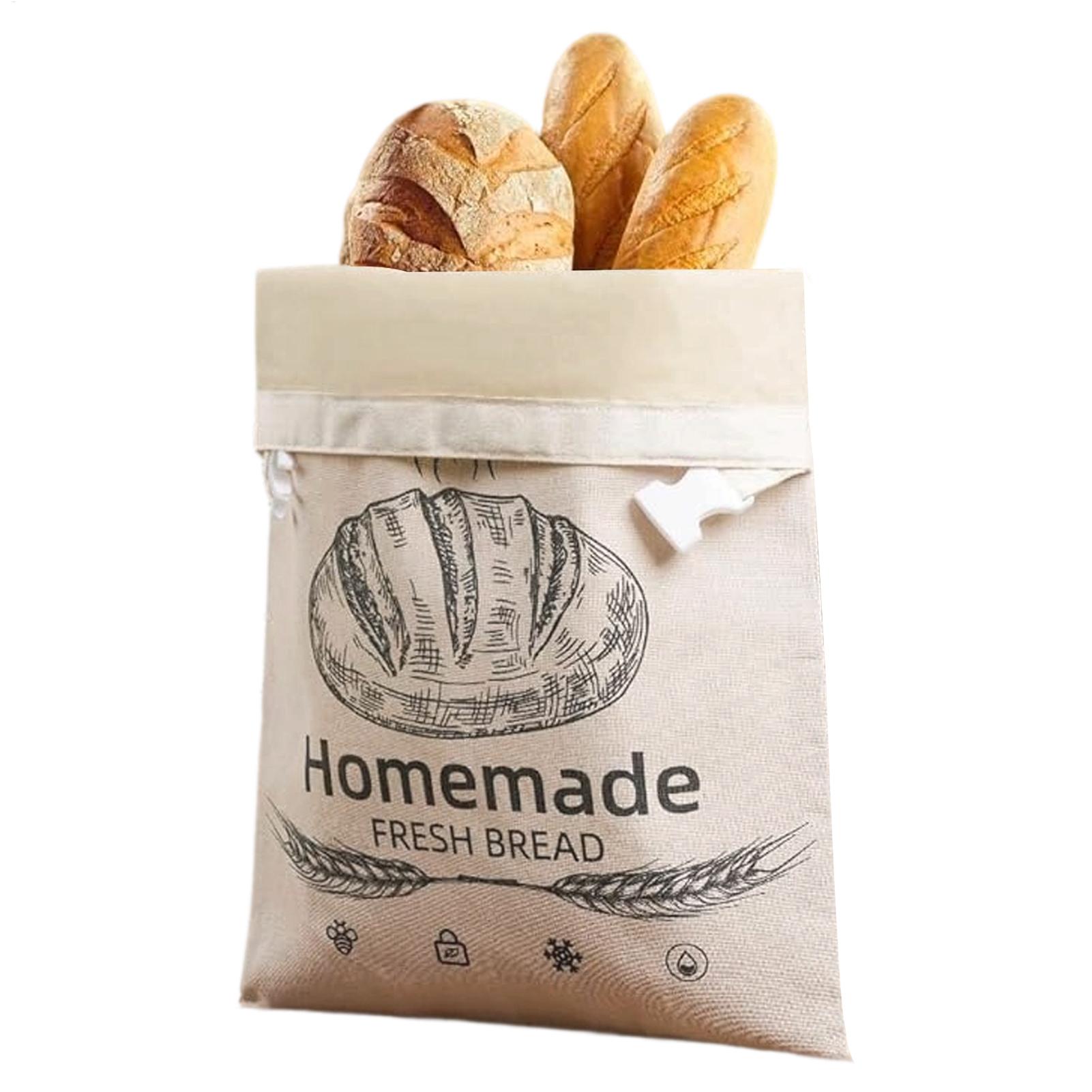 Food Storage Bags Reusable - Tas Roti Linen Tas Dapat Digunakan