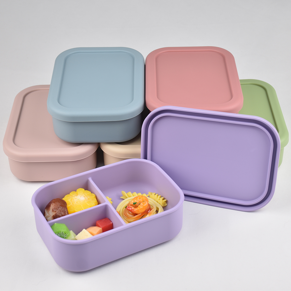 Food Storage With Compartments - Kotak Makan Siang Bento Silikon 3