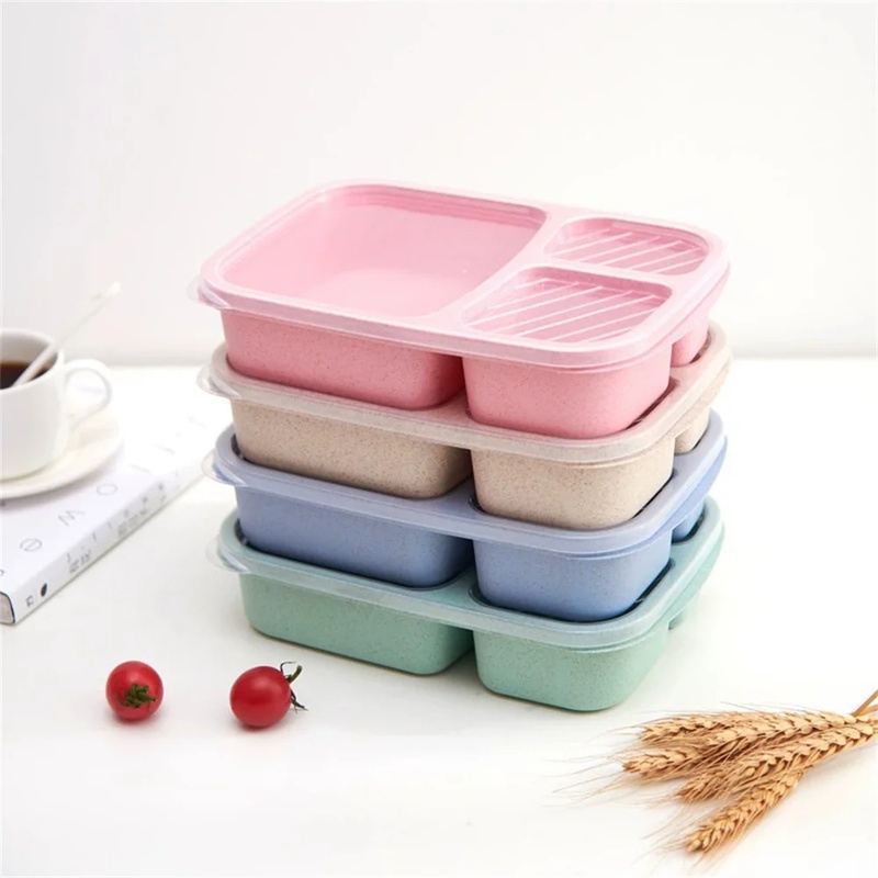 Food Storage With Compartments - 1-3pcs Set Kotak Makan Bento 3
