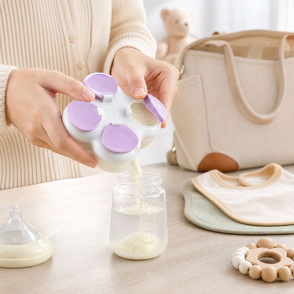 Food Storage With Compartments - Dispenser Formula Terpartisi 720ml 4 Kompartemen