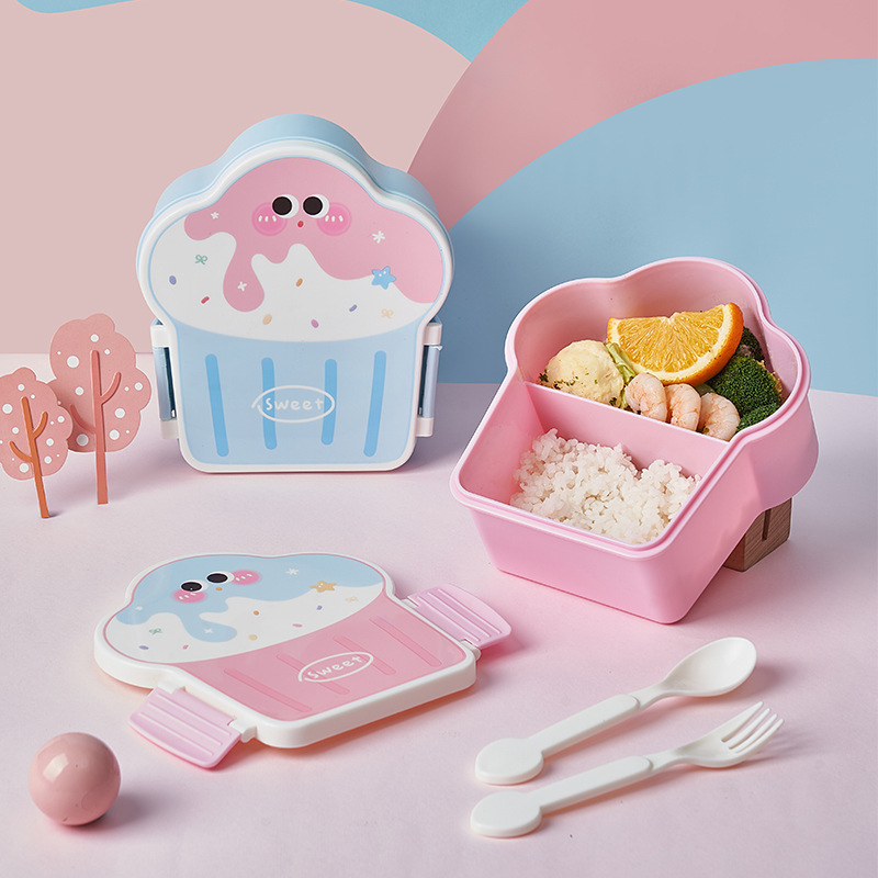 Food Storage With Compartments - Kotak makan siang Bento lucu, pemanas