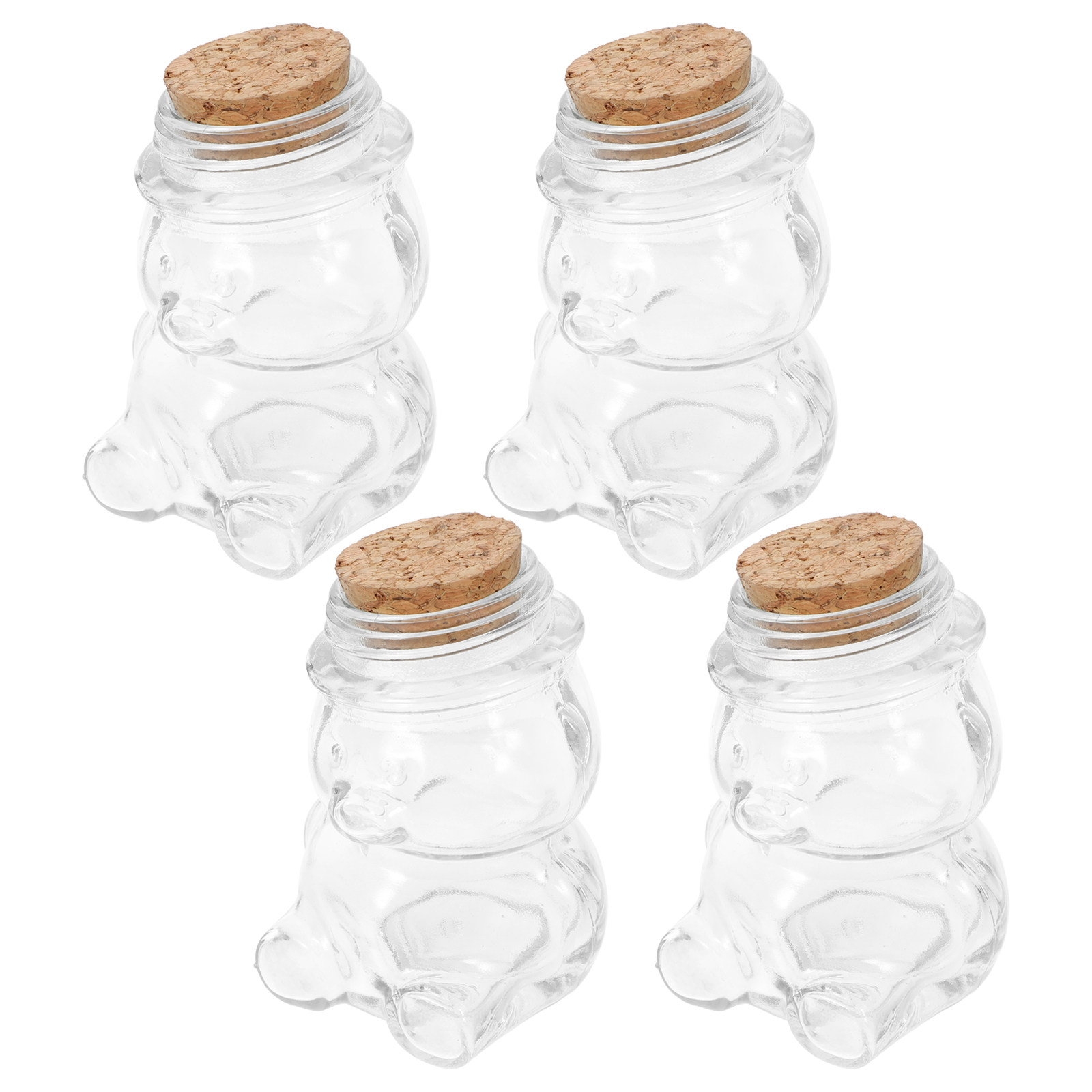 Food Storage Glass Containers - 4 Buah Set Toples Permen Kaca