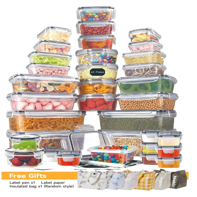 Set Food Storage - 48PCS Set Wadah Penyimpanan Makanan Bebas