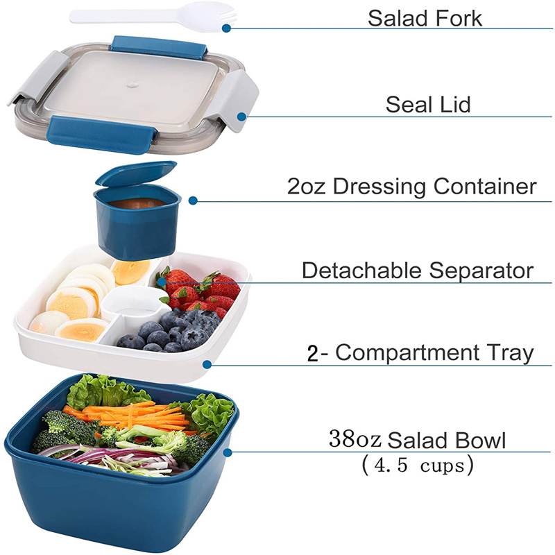 Wadah Makan Siang Salad Portab - Food Storage With Compartments ulasan dan harga