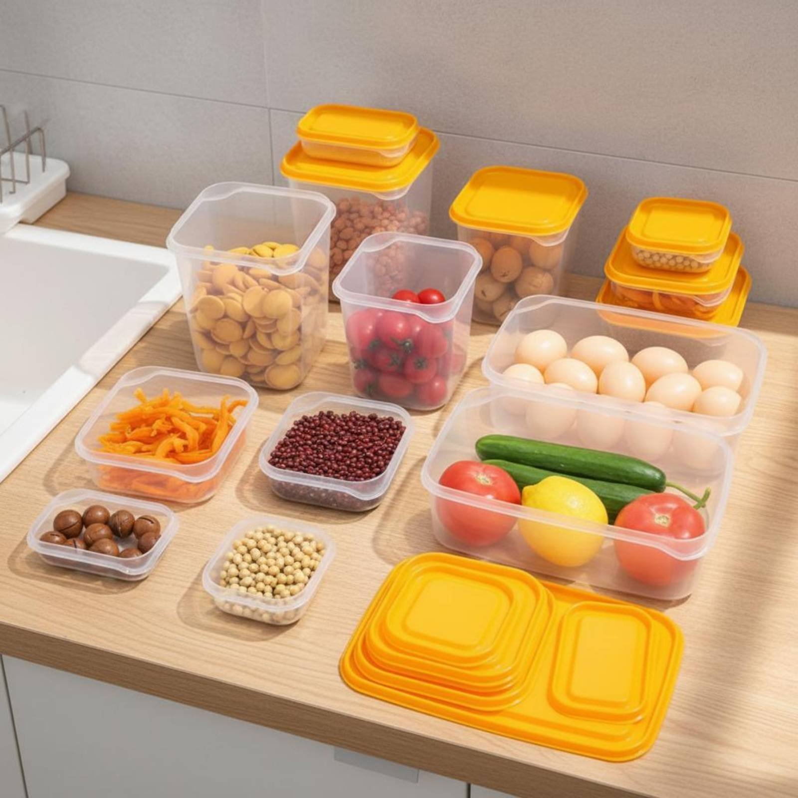 17 Buah Set Kotak Penyimpanan  - Food Storage Refrigerator ulasan dan harga