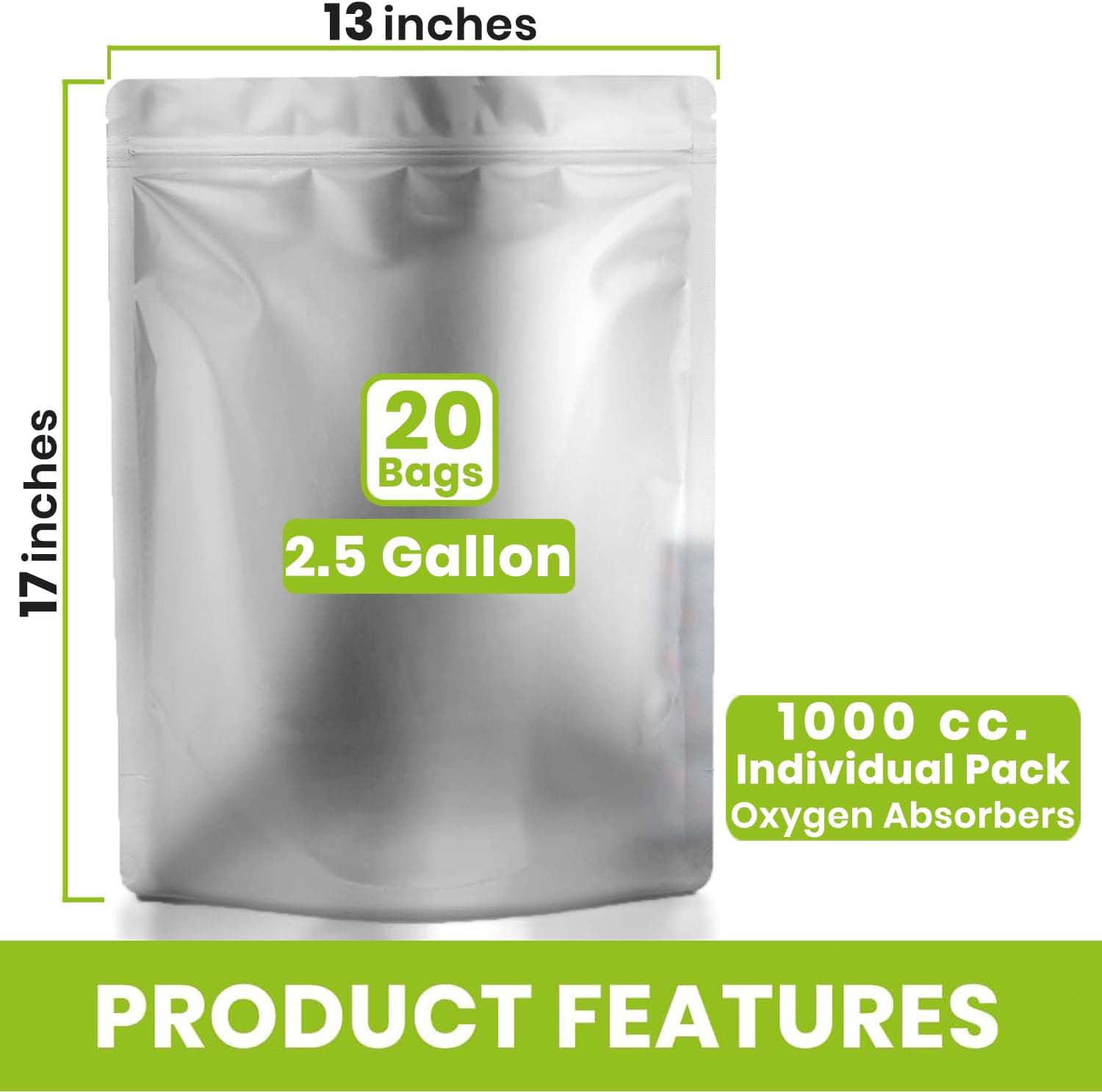 Kantong Mylar Aluminium Perak  - Food Storage Long Term ulasan dan harga