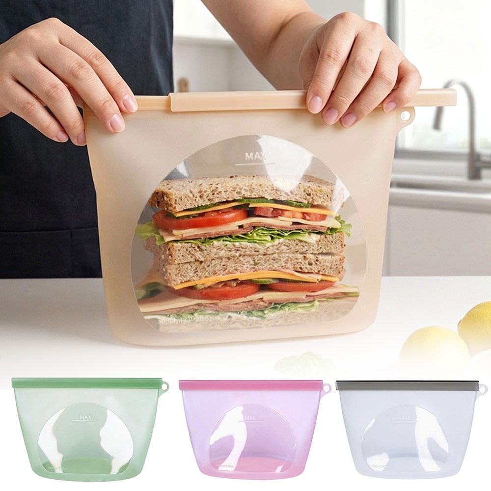 Kantong Penyimpanan Makanan Si - Food Storage Bags Reusable ulasan dan harga