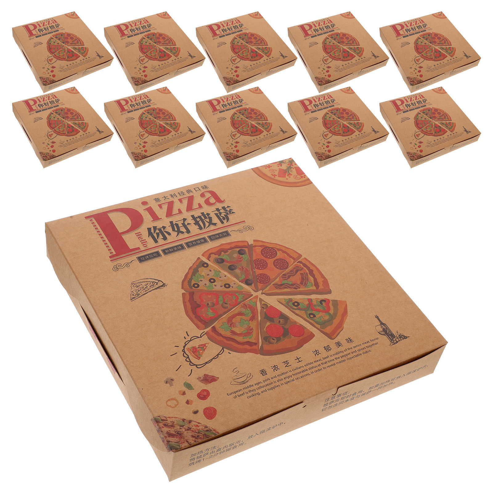 20Pcs Kotak Pizza Kertas Berge - Food Storage Boxes ulasan dan harga