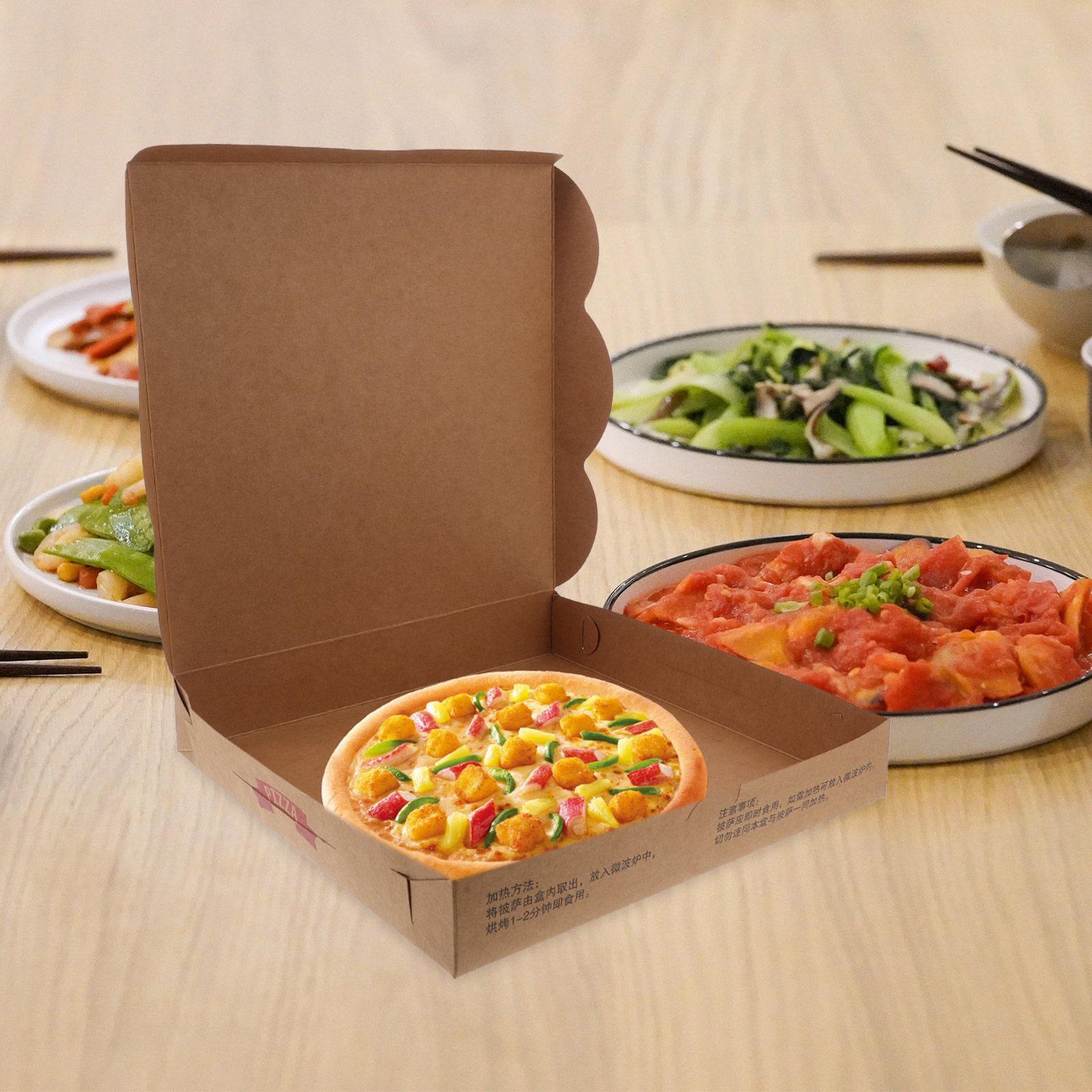 20Pcs Kotak Pizza Kertas Berge - Food Storage Boxes ulasan dan harga