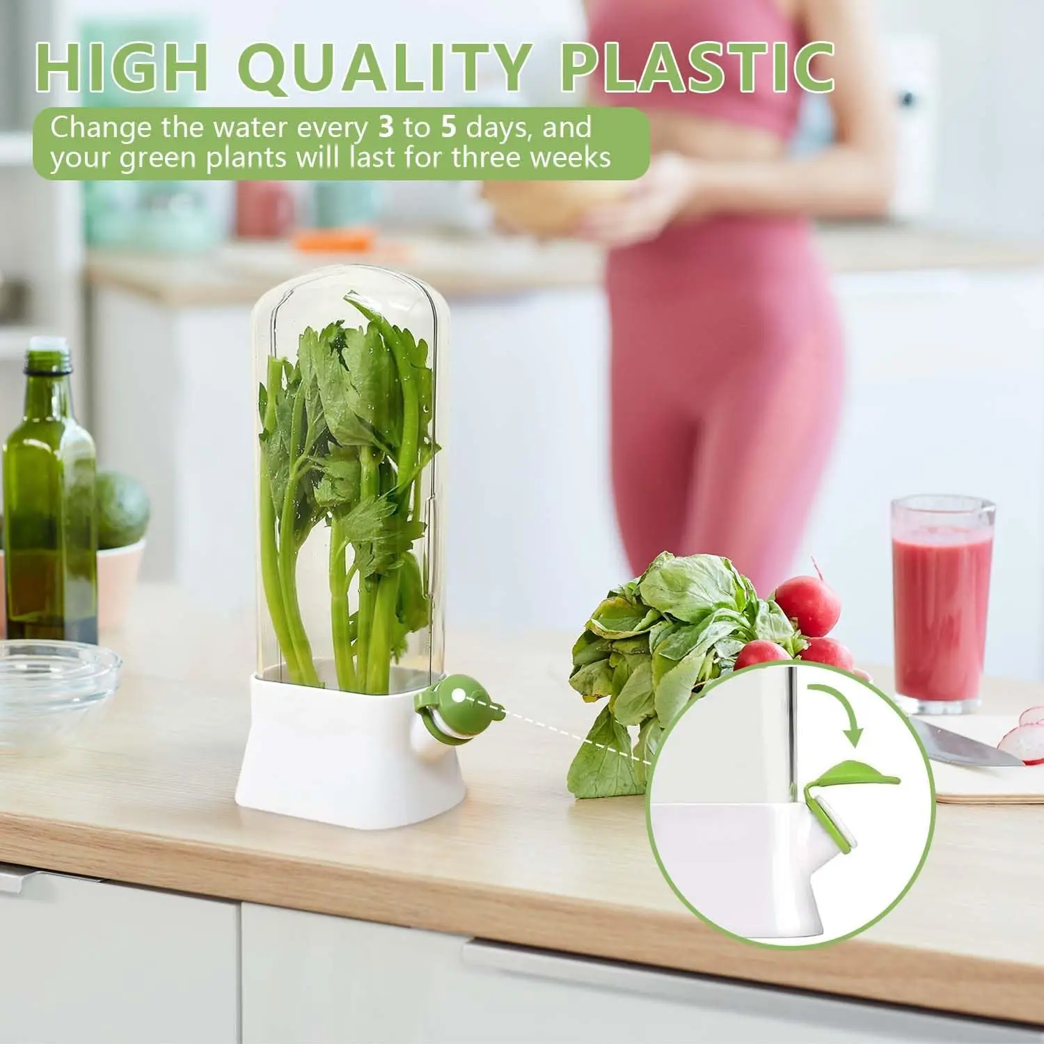 Penyimpan Herbal untuk Kulkas  - Herb Keeper Container ulasan dan harga