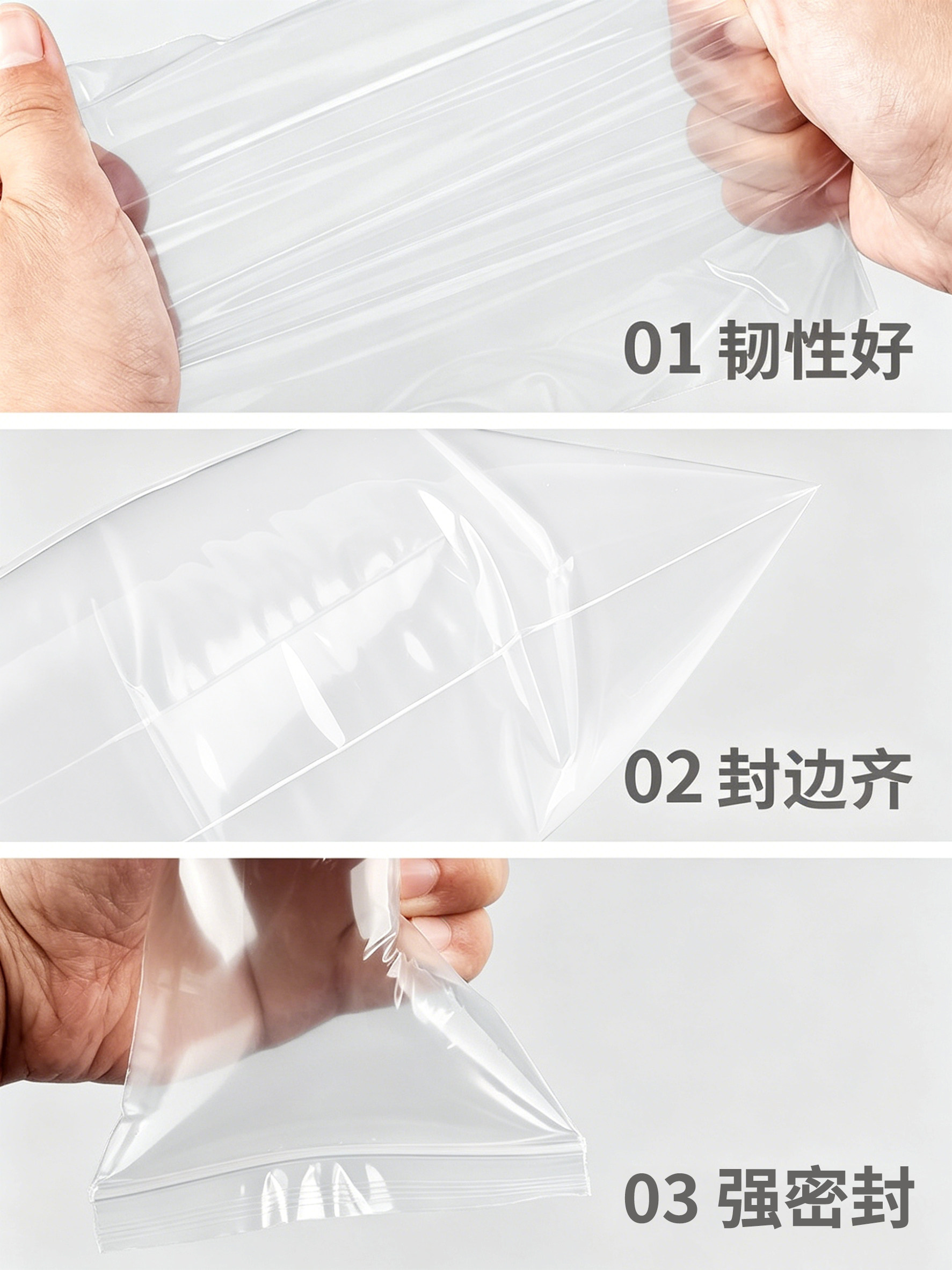 Kantong Zipper PE Putih Berpin - Food Storage Long Term ulasan dan harga