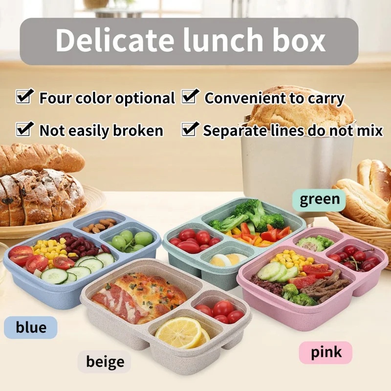 1-3pcs Set Kotak Makan Bento 3 - Food Storage With Compartments ulasan dan harga