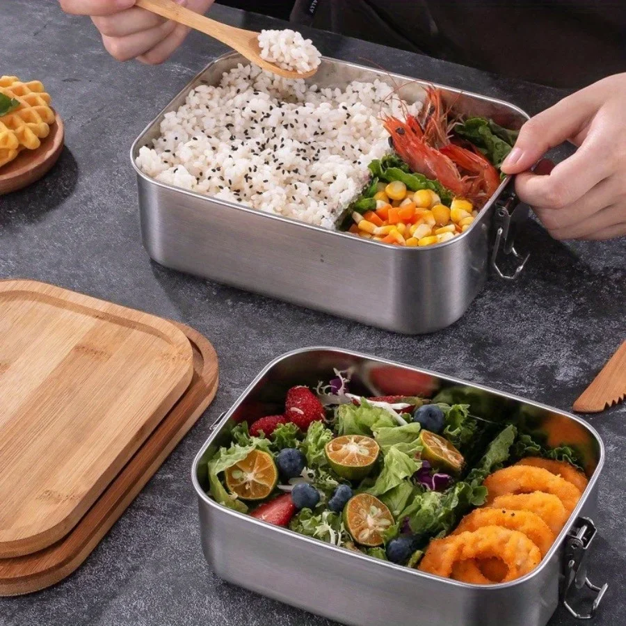 Kotak makan siang tutup bambu  - Food Storage Method ulasan dan harga