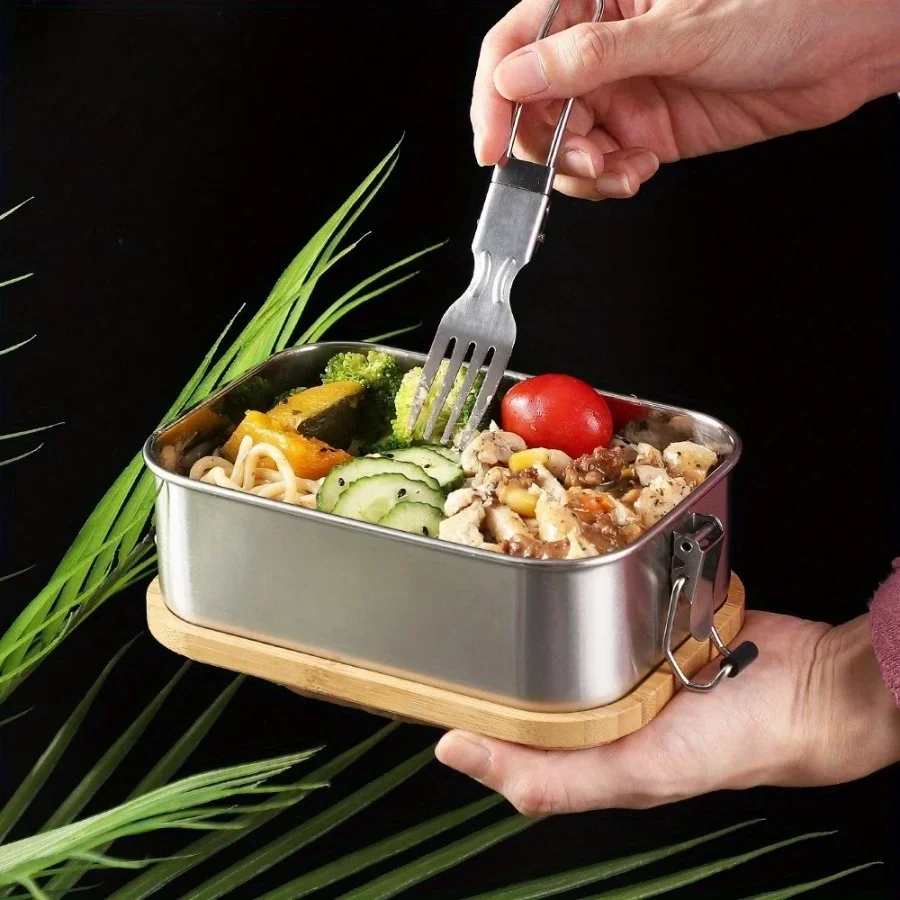 Kotak makan siang tutup bambu  - Food Storage Method ulasan dan harga