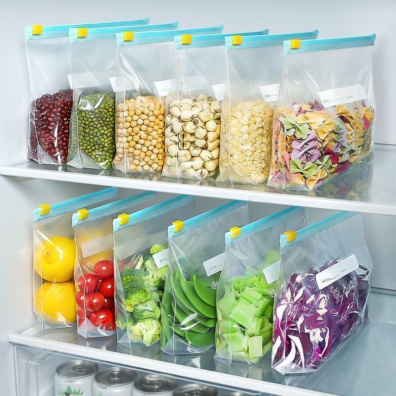100Pcs Kantong Penyimpanan Mak - Food Storage Bags Reusable ulasan dan harga
