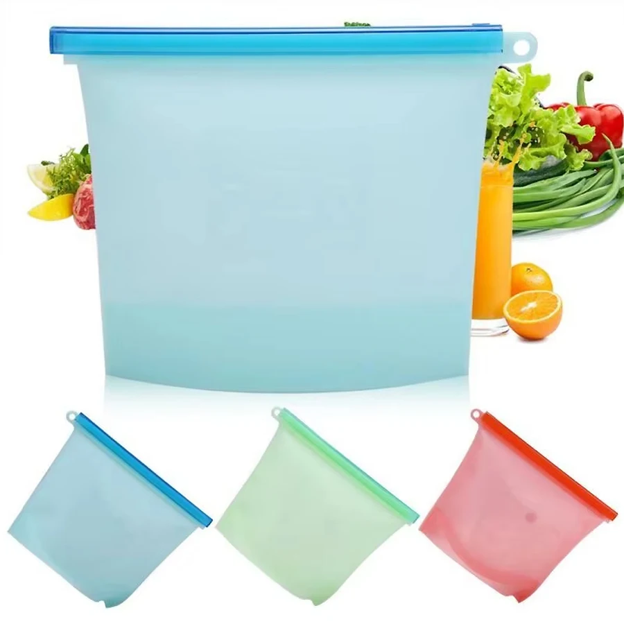1000Ml Tas Penyimpanan Silikon - Food Storage Bags Reusable ulasan dan harga