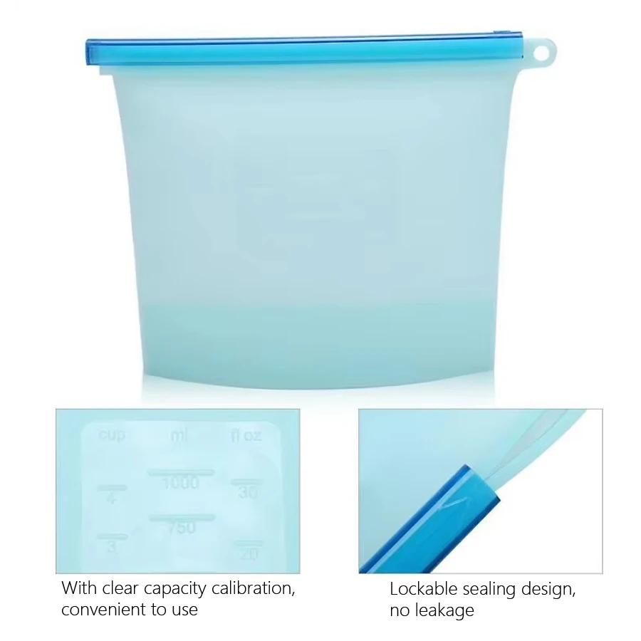 1000Ml Tas Penyimpanan Silikon - Food Storage Bags Reusable ulasan dan harga