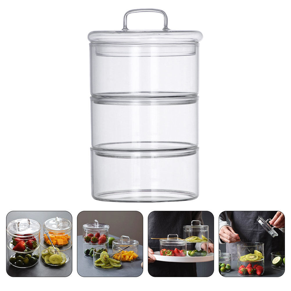 1Set Wadah Penyimpanan Kaca Tr - Food Storage Glass Containers ulasan dan harga