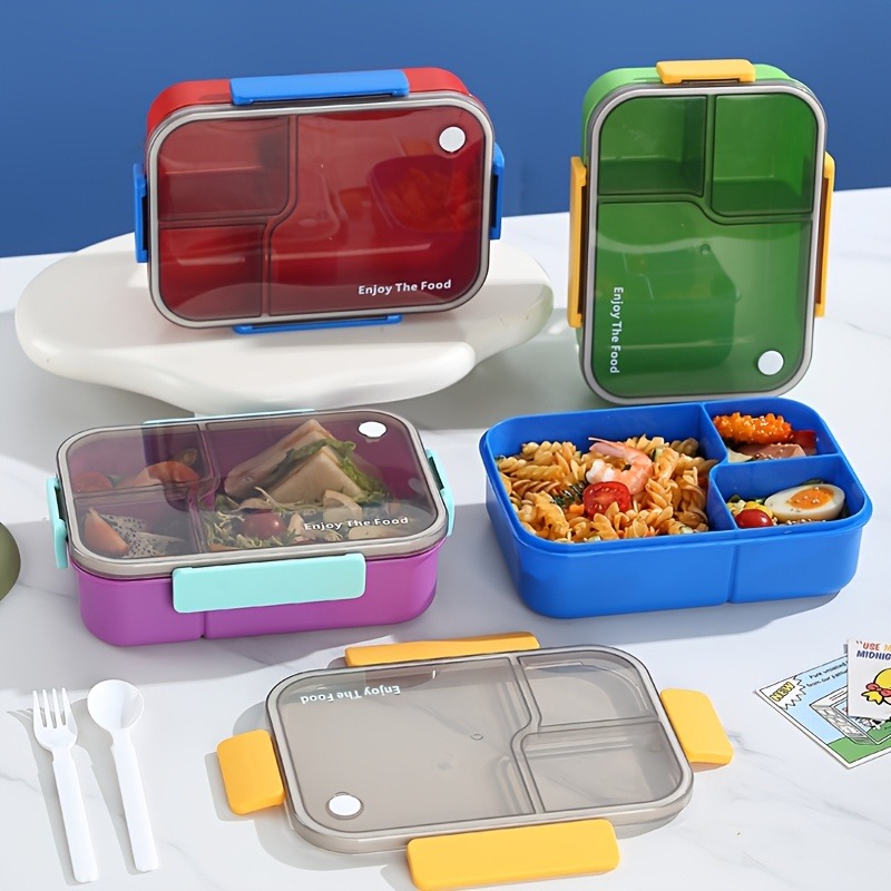 Kotak Bento Anti Bocor Berwarn - Food Storage With Compartments ulasan dan harga