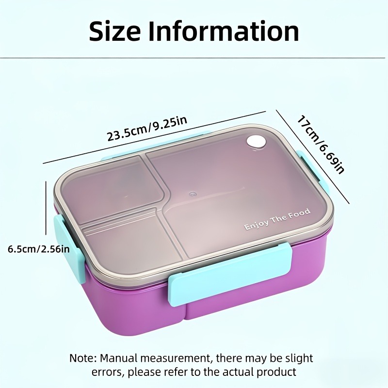Kotak Bento Anti Bocor Berwarn - Food Storage With Compartments ulasan dan harga