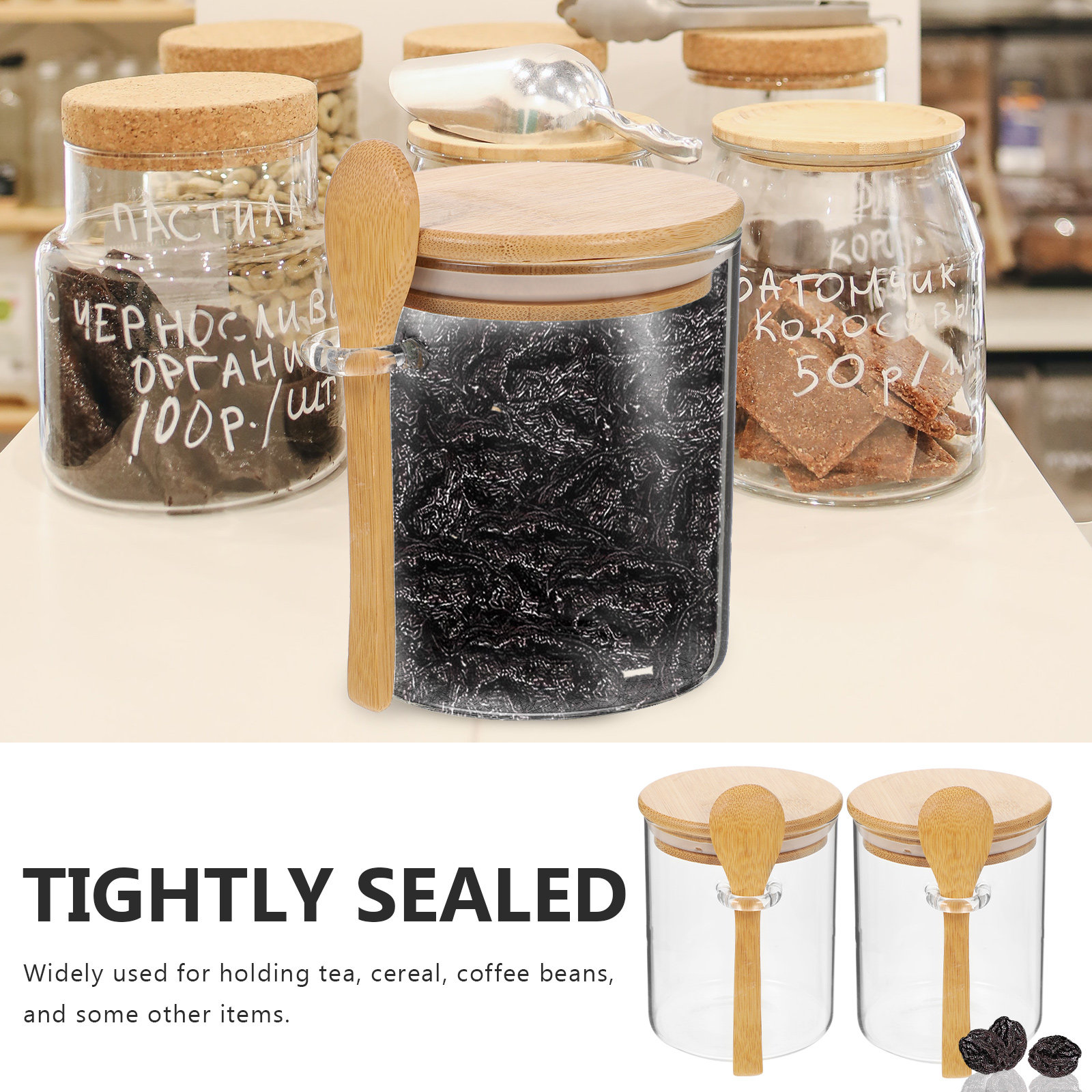 2 Buah Wadah Penyimpanan Tepun - Food Storage Glass Containers ulasan dan harga