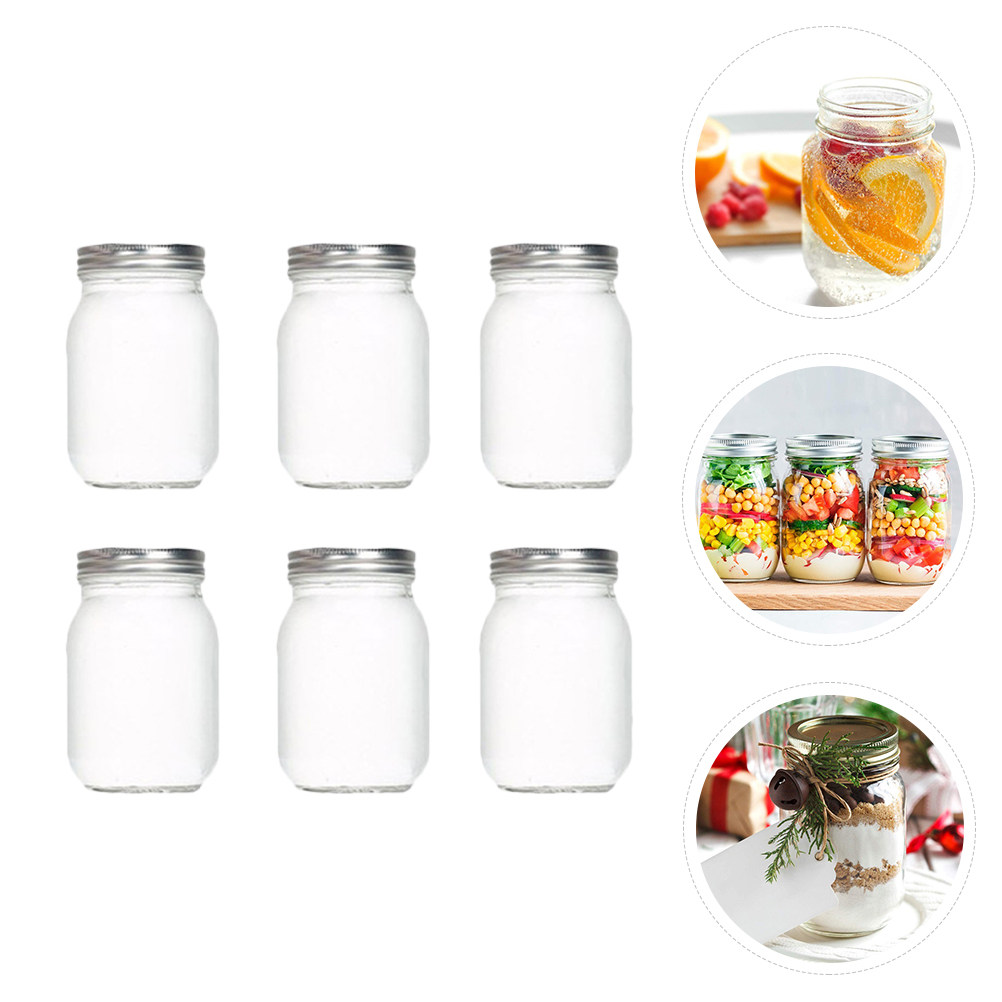 6 Buah Stoples Kaca Bulat Tran - Food Storage Airtight ulasan dan harga