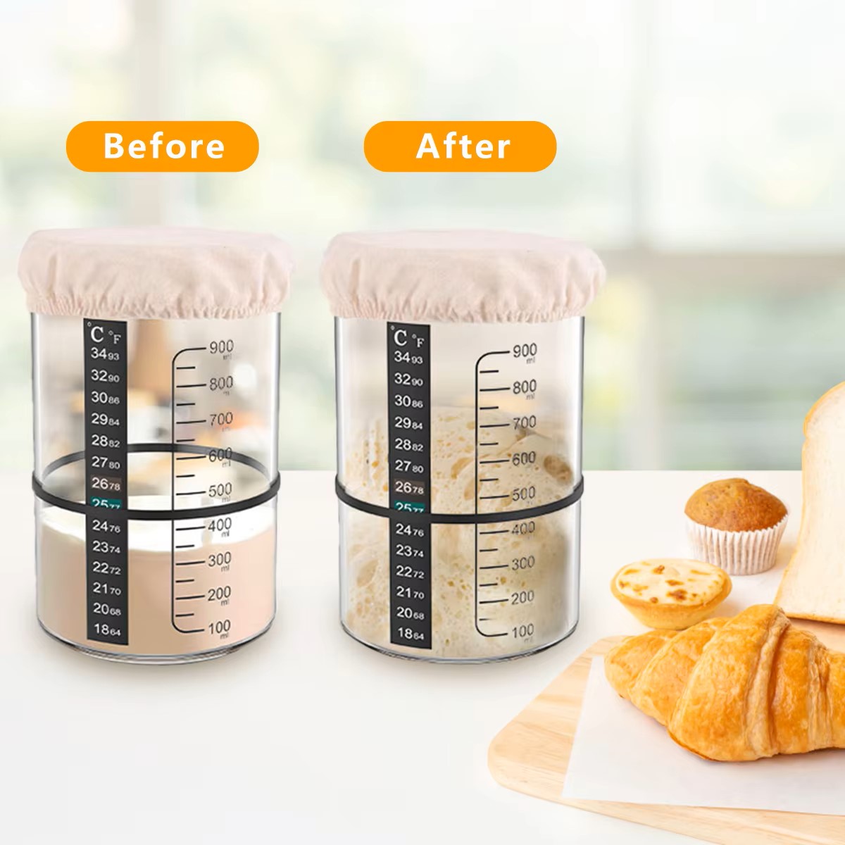 Set Stoples Starter Sourdough  - Food Storage Glass Containers ulasan dan harga