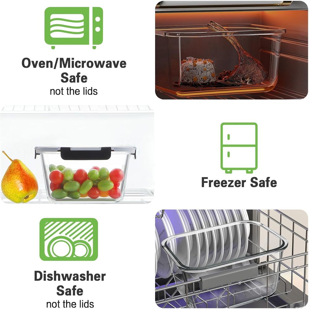 4 Wadah Penyimpanan Makanan Ka - Food Storage Glass Containers ulasan dan harga