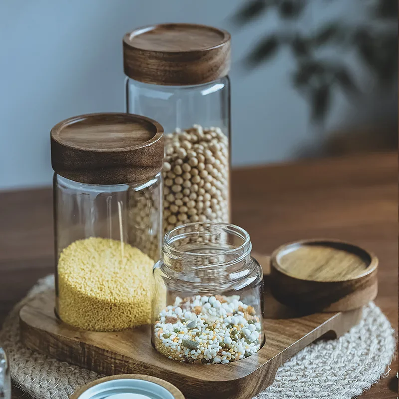 Wadah makanan tutup kayu, wada - Food Storage Glass Containers ulasan dan harga