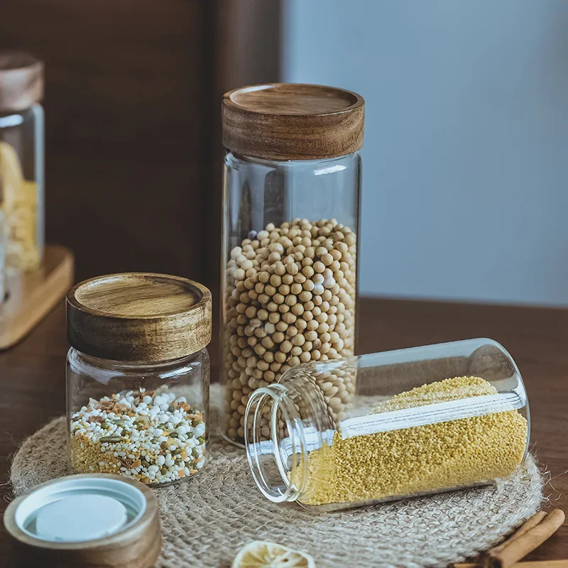 Wadah makanan tutup kayu, wada - Food Storage Glass Containers ulasan dan harga