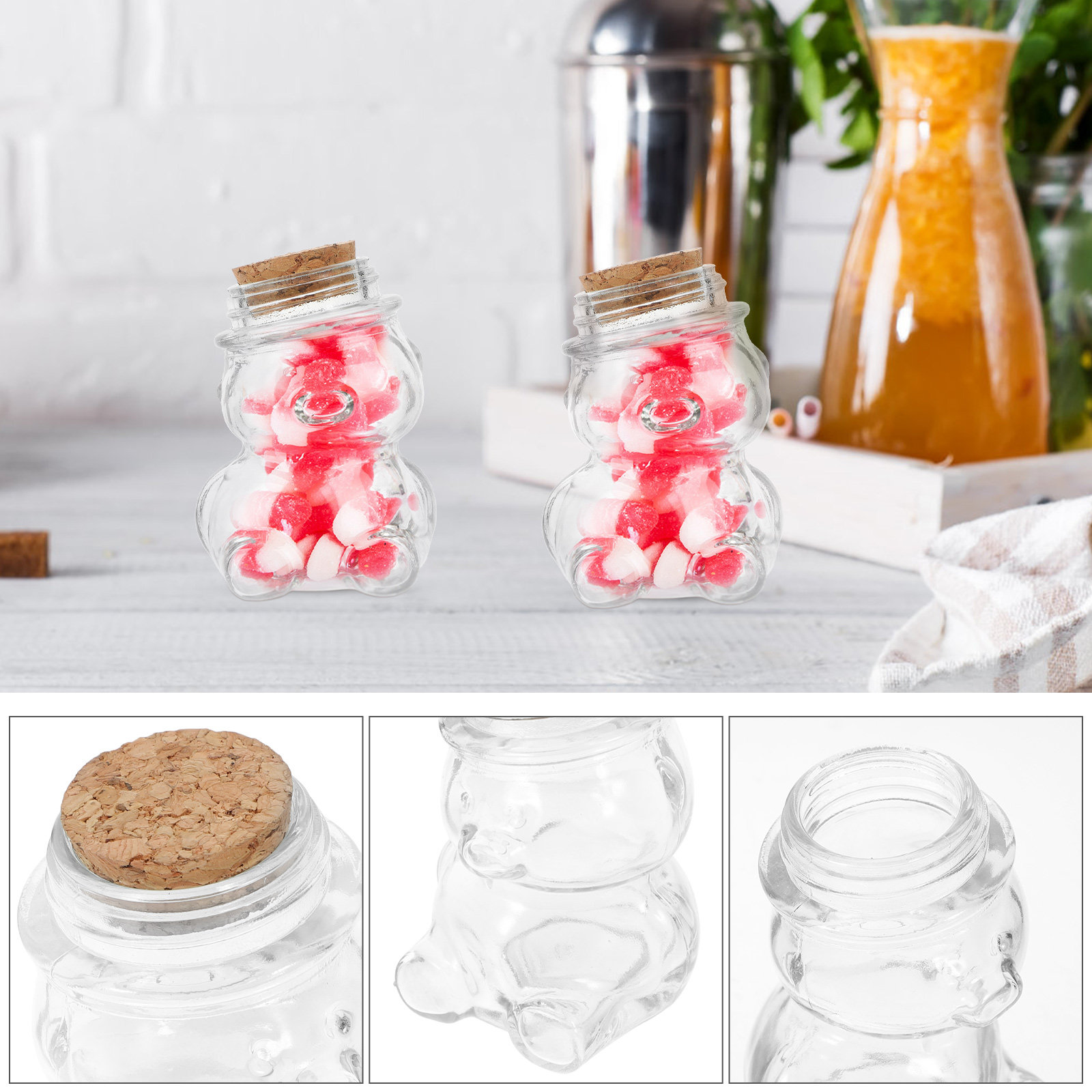 4 Buah Set Toples Permen Kaca  - Food Storage Glass Containers ulasan dan harga