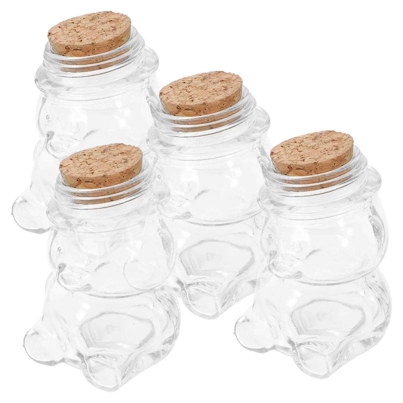 4 Buah Set Toples Permen Kaca  - Food Storage Glass Containers ulasan dan harga