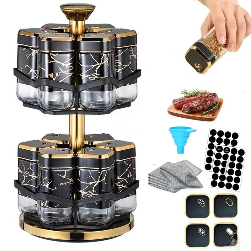 360 °   Rak Bumbu Putar dengan - Herb Keeper Container ulasan dan harga