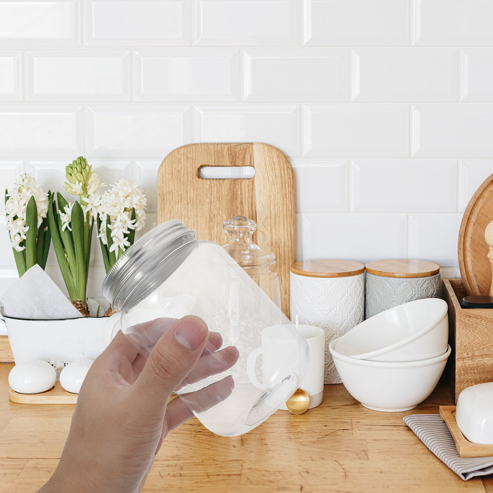 4 Buah Stoples Plastik Transpa - Food Storage Airtight ulasan dan harga