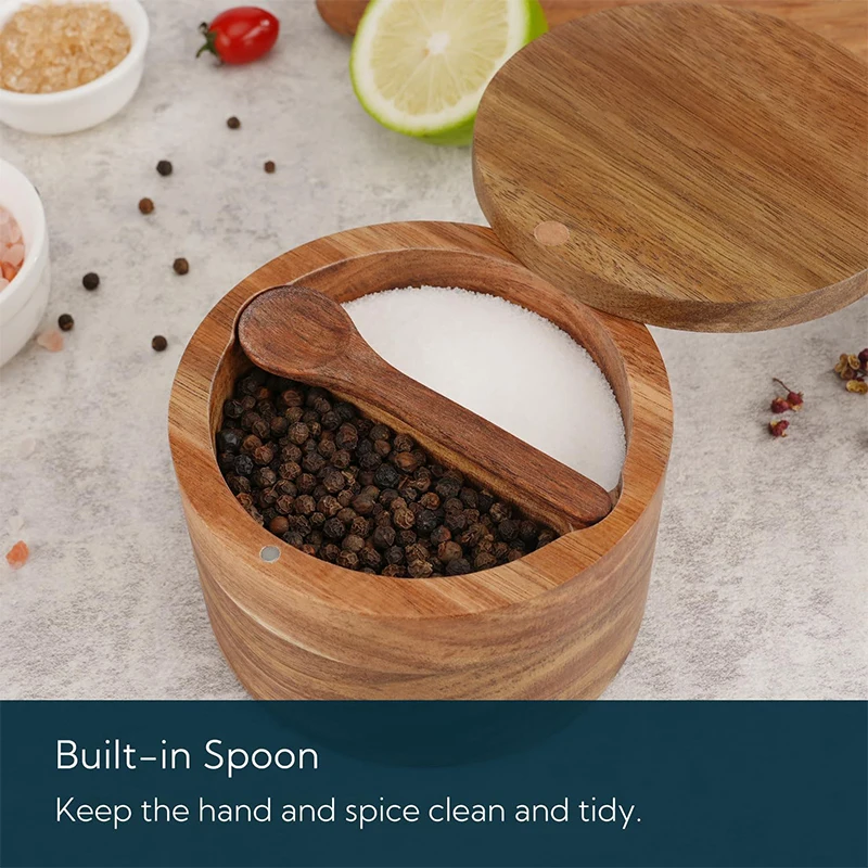Kotak Garam dan Merica Kayu Ak - Herb Keeper Container ulasan dan harga